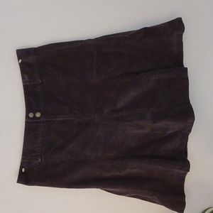 Athleta Dark Gray Cordaroy Flared Skirt, Size 8